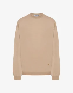 Moschino Wool and Silk Pullover Golden M