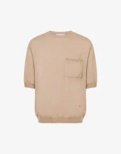 Moschino Wool and Silk Sweater Golden M
