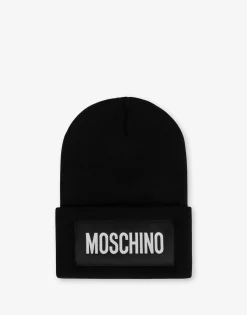 Moschino Wool Mix Hat Logo Patch