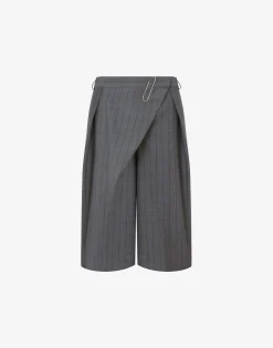Moschino Wool Pinstripe Bermuda Shorts Office Inspiration