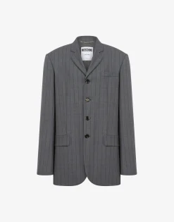 Moschino Wool Pinstripe Jacket