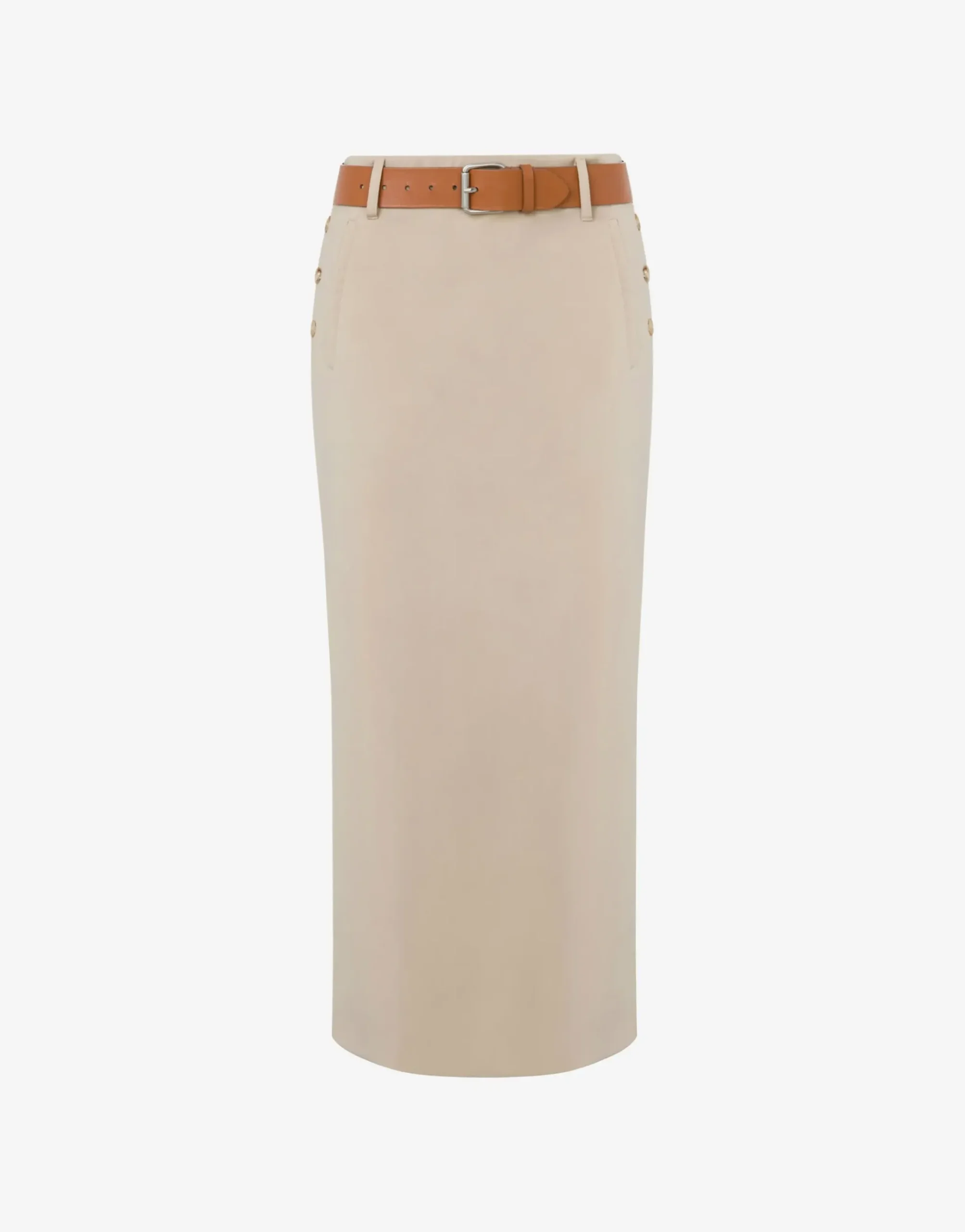 Moschino Wool Twill Skirt Tailored Twist